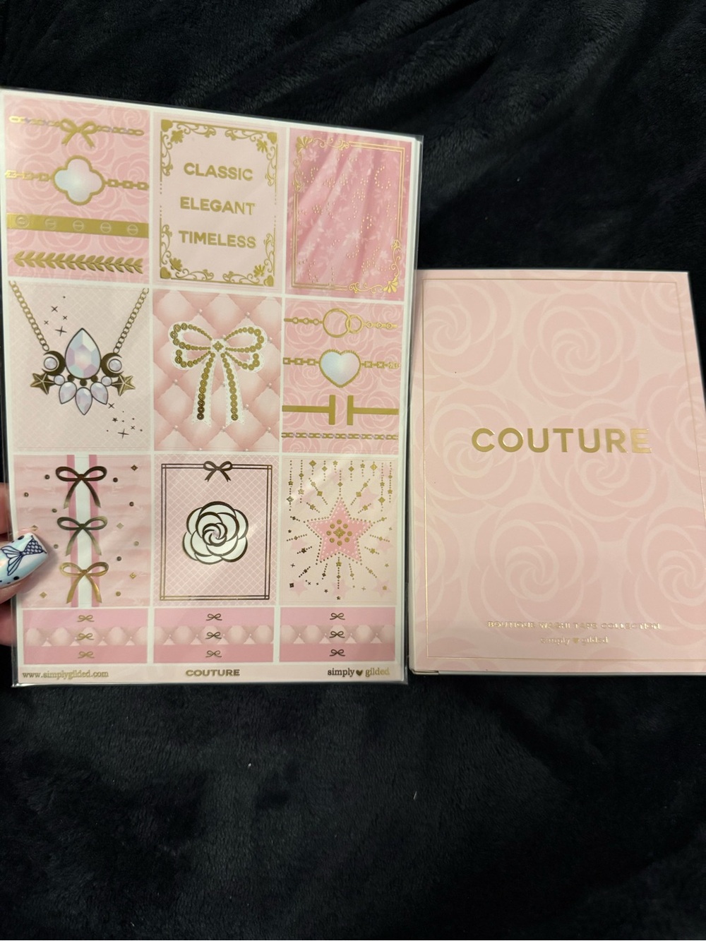 Simply Gilded Couture Jewelry October 2023 Subscription Stationery Sticker Set